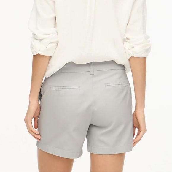 J. Crew Shorts Womens 16 Oyster Gray 5" Chino NEW - Picture 3 of 8